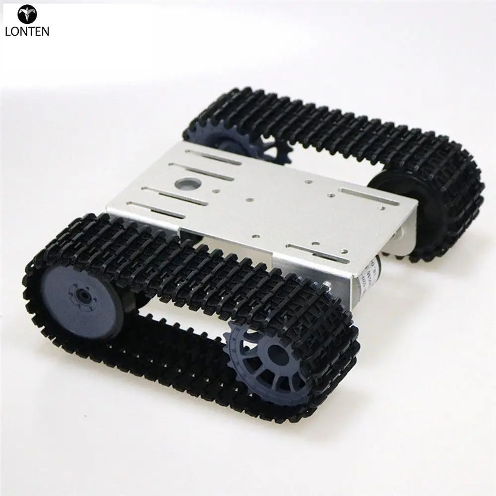 Custom Lonten TP101 High Tech Tracked Robot Smart Car Platform DIY Metal Robot Tank Crawler Chassis Platform Kit for arduinos - Silver Manufacturer
