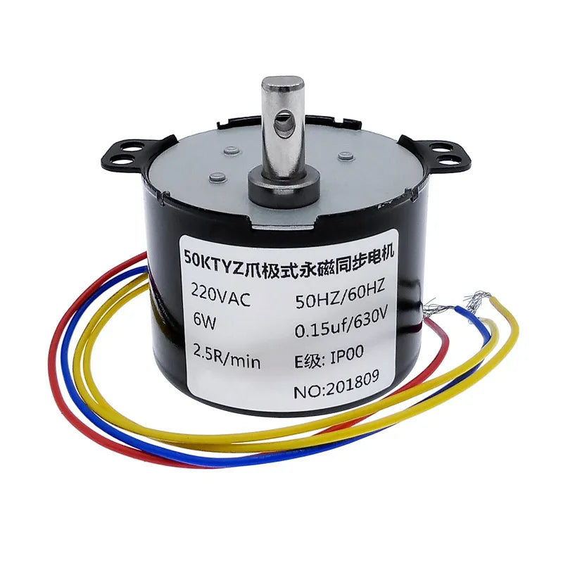 Custom 50KTYZ Permanent magnet synchronous motor AC 220V speed reducer motors controllable positive and negative inversion 6W Manufacturer