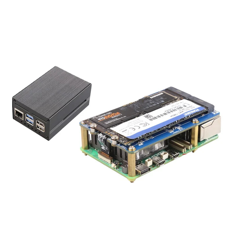MPS2280D Raspberry Pi 5 PCIe M.2 Dual NVME SSD HAT Supporting 2280/2242/2230 SSD