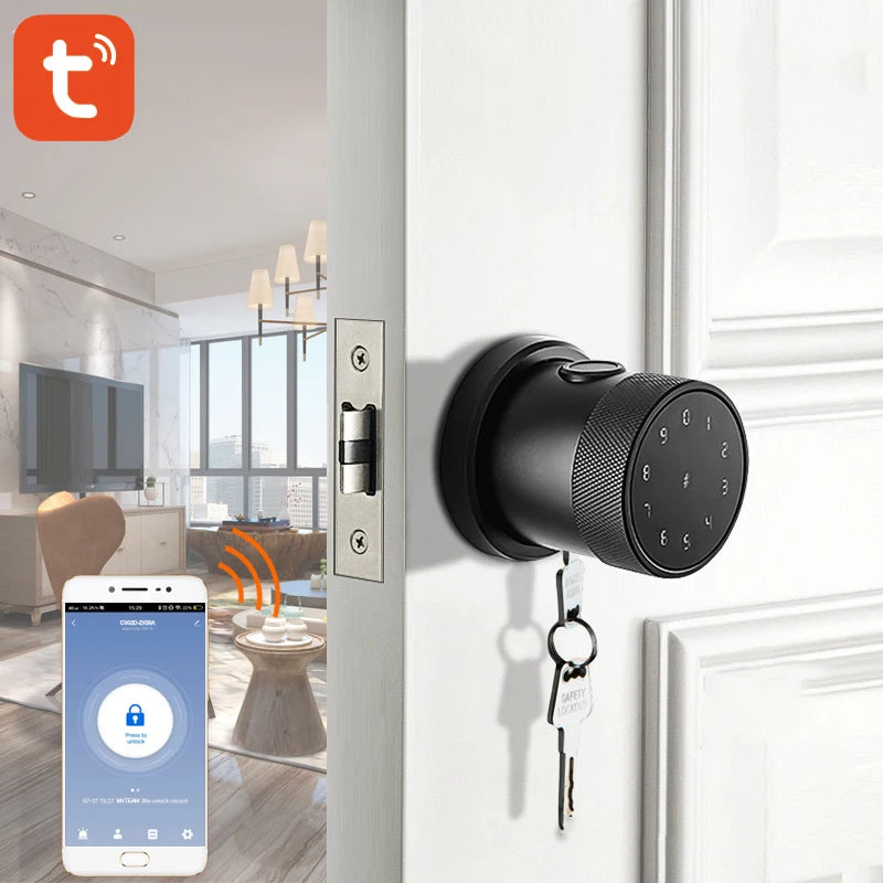 Custom Hot Tuya APP Smart Fingerprint Door lock smart wifi Lock RFID Card password security Home or Hotel lock Digital Keyboard Door lo Manufacturer