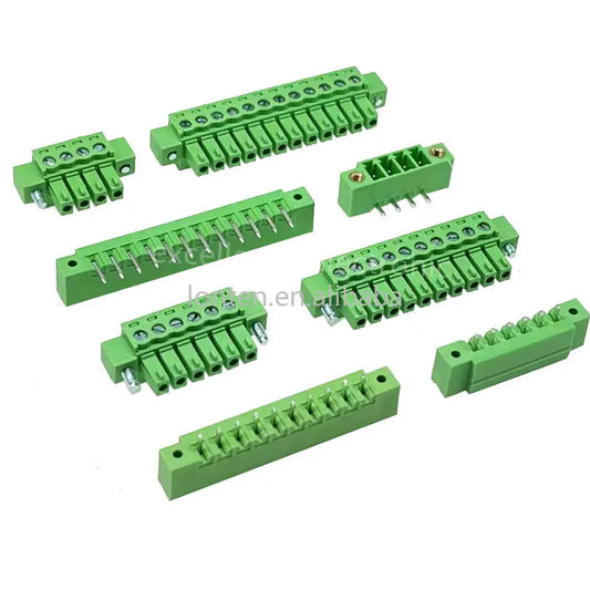 Custom 3.81mm Terminal Block Plug-in With Lock 2P 3P 4P 5P 6P 7P 8P Fixed Flange Screw 15edg Male/Female Pluggable Connectors Manufacturer