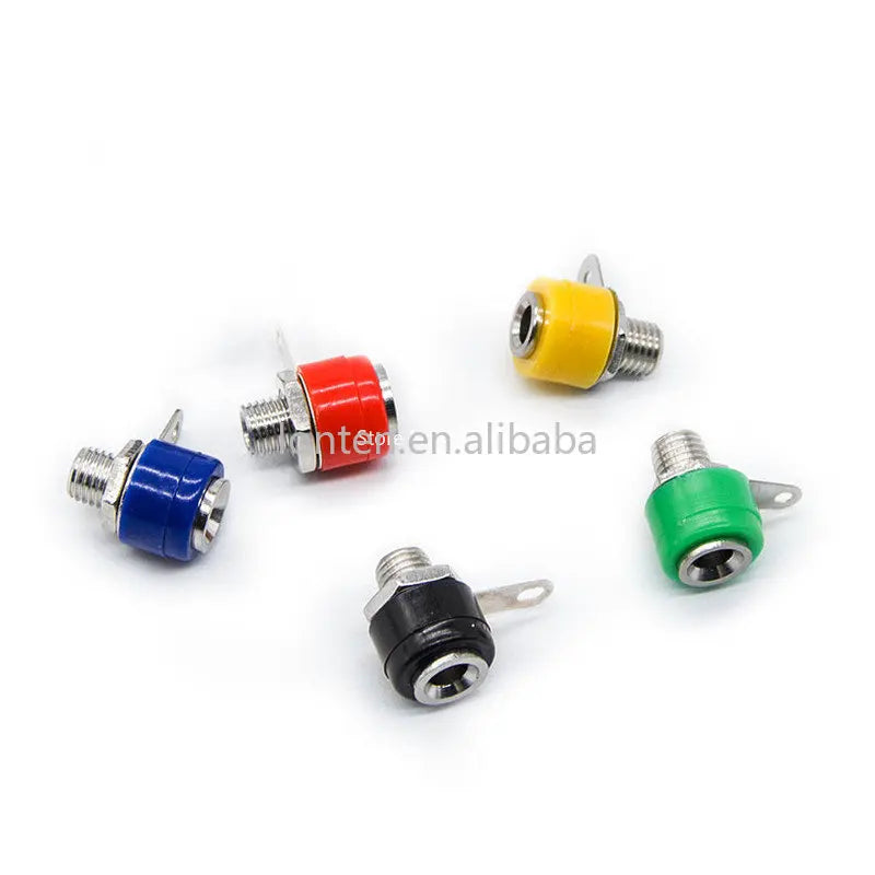 Custom Custom 10PCS 4mm Banana Plug Adapter Binding Post Banana Jack socket Red Green Yellow Black Blue Manufacturer