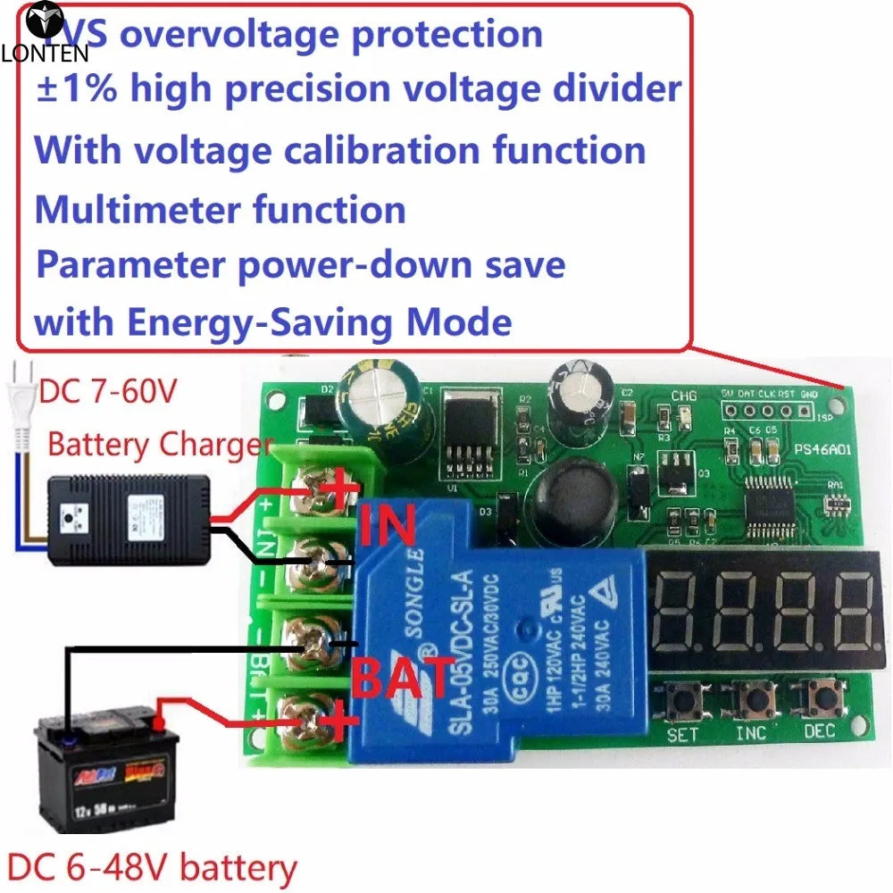 Custom 0-30A 7.4V 12V 14.8V 24V 48V Lead-acid Ni-Cd Ni-MH Li-ION Li-PO Lithium battery Charging Protection Board Module Manufacturer