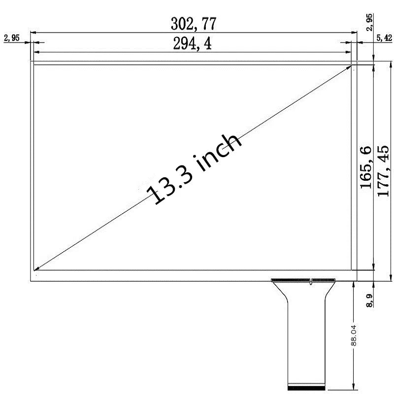 Custom 13.3 inch display capacitive touch module kit 1920x1080 IPS 2mini HD LCD Module Car raspberry pi 3 b Game PS3 XBox PS4 Monitor Manufacturer