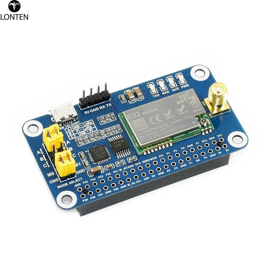 Custom SX1262 LoRa HAT for Raspberry Pi, Spread Spectrum Modulation, 868/915MHz Frequency Band Manufacturer