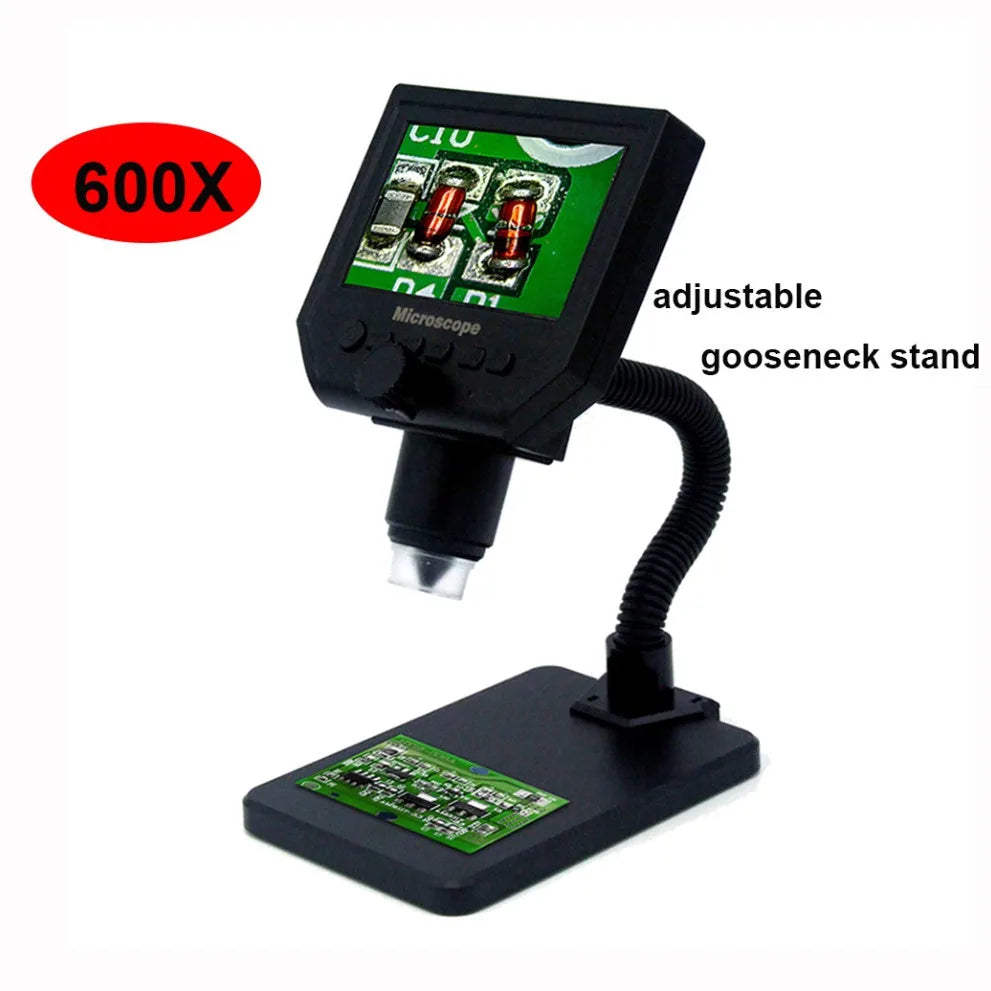 Custom Custom 1pc 600X Digital Microscope Electronic Video Microscope 4.3 Inch HD LCD Soldering Microscope Phone Repair Magnifier G600 Manufacturer