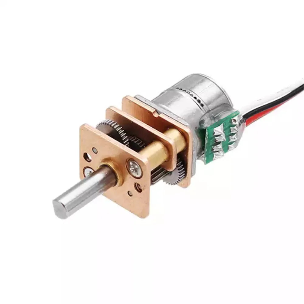 Custom GM12-10 Precision Mini 10mm 2-phase 4-wire Gear Stepper Motor Full Metal Gearbox Reduction Ratio 20:1/ 50:1/ 100:1/ 150:1/ 298:1 Manufacturer