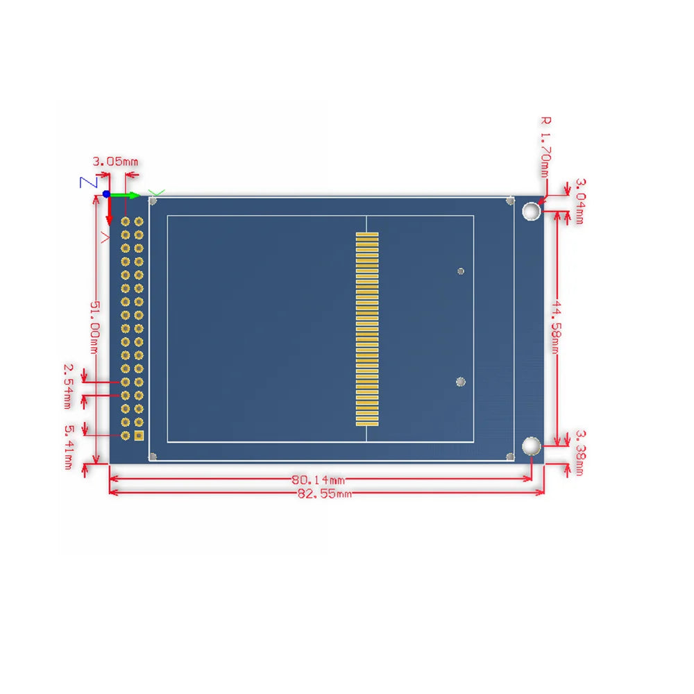 Custom 2.8 inch TFT LCD color touch screen module with PCB compatible atomic 34P LCD interface Manufacturer