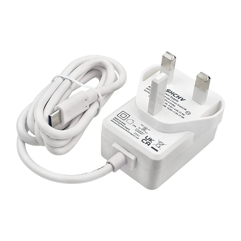 GaN PD 27W USB Type-C Power Supply for Raspberry Pi 5 Orange Pi 5 Pro with EU/US/UK Plugs
