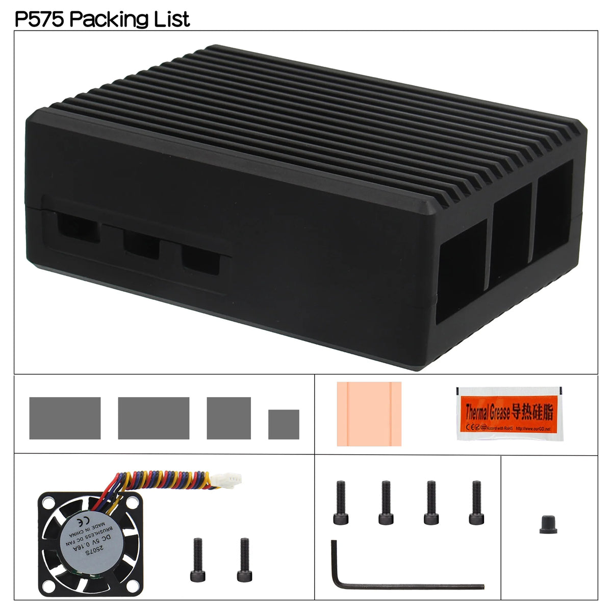 Custom  Raspberry Pi 5 Case with Fan| Heavy-duty Aluminum Passive Cooling Case Shell Enclosure for Pi 5