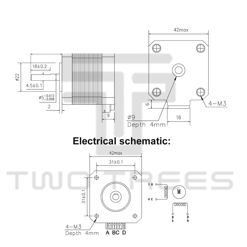 Custom 1pcs Nema17 Stepper Motor 0.9 Degree 280 mN.m/57g.cm 1.3A Nema 17HS4401S 4-lead Nema17 Step Motor DIY CNC For 3D Printer Manufacturer