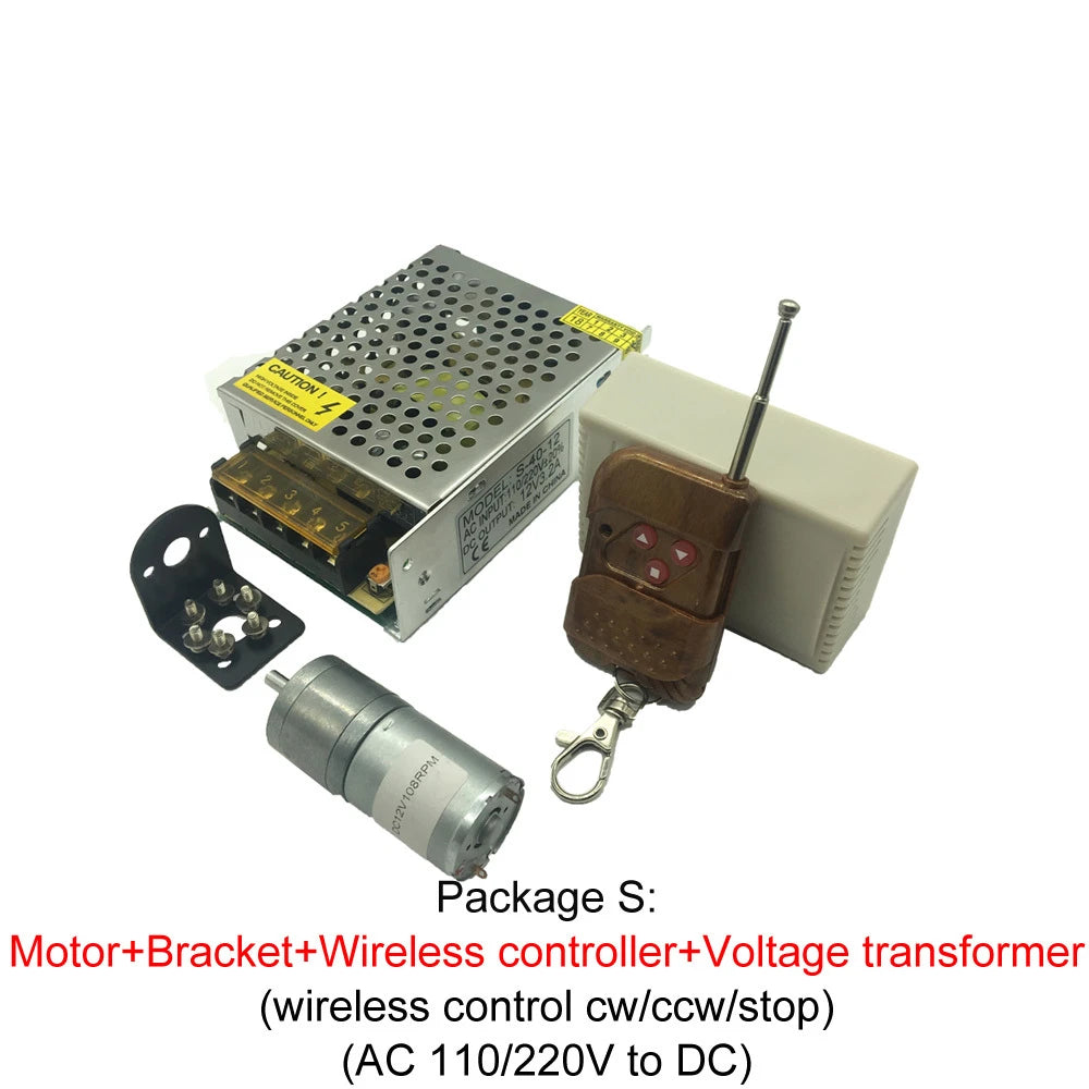 Custom Bringsmart DC Gear  Motor 6V 24V With Reversible Gearbox 7.5-1931RPM Electric Motor For Smart Part Car Mini Tools JGA25-370 Manufacturer