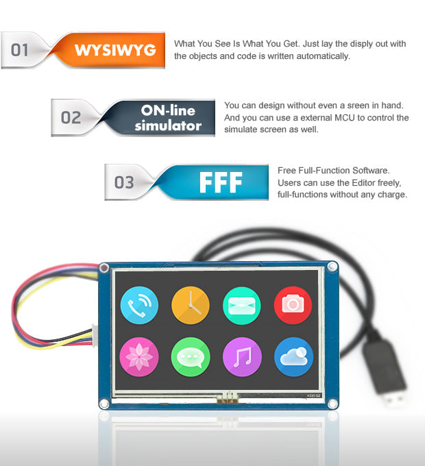 3.5" HMI Intelligent Smart USART UART Serial Touch TFT LCD Module Display Panel For Raspberry Pi 3 Custom