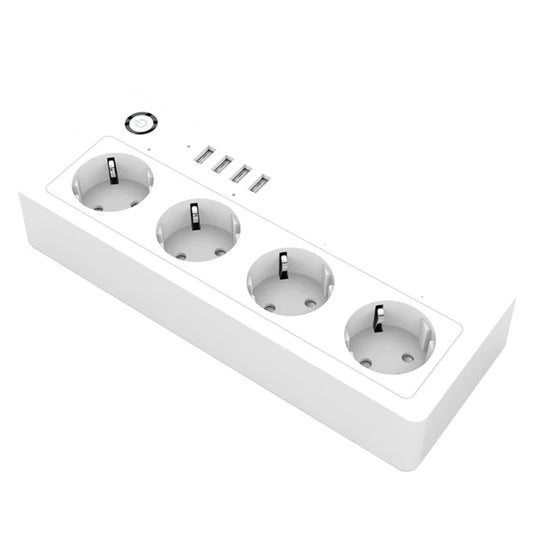 Custom Lonten Smart Plug Wifi Power Surge Protector Multiple Power Sockets 4 USB Port remote Control for Alexa Google Home wifi plug Manufacturer