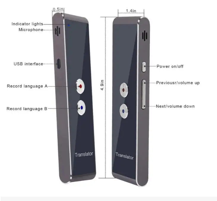 Custom Speech T8 Portable voice translator Two-Way Real Time 30 Languages smart translator For Learning Travelling Meeting Manufacturer