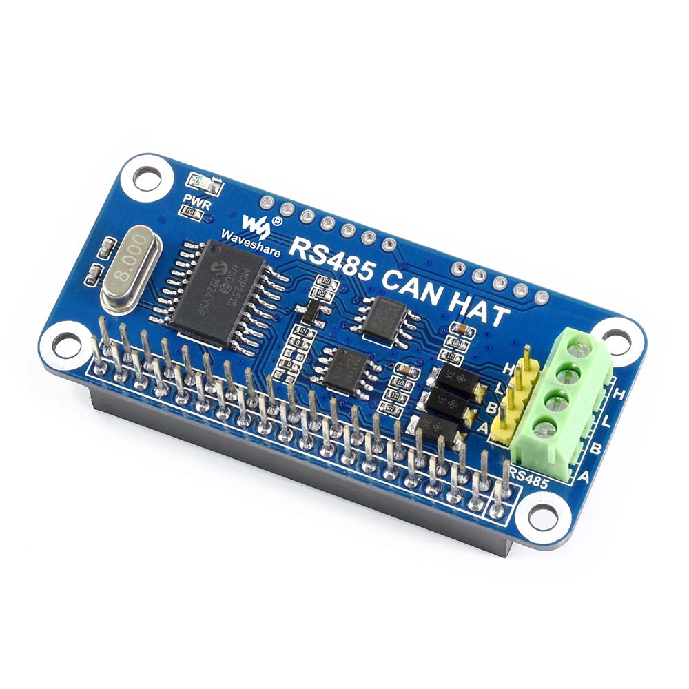 RS485 CAN HAT for Raspberry Pi Zero/Zero W/Zero WH/2B/3B/3B+,onboard CAN controller: MCP2515,485 transceiver SP3485 Custom PCB customize