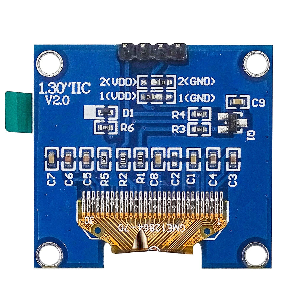 Custom 1.3" OLED Module 1.3 inch Display Module White/Blue 128X64 IIC I2C Communicate Color 1.3 Inch OLED LCD LED Display Module Manufacturer