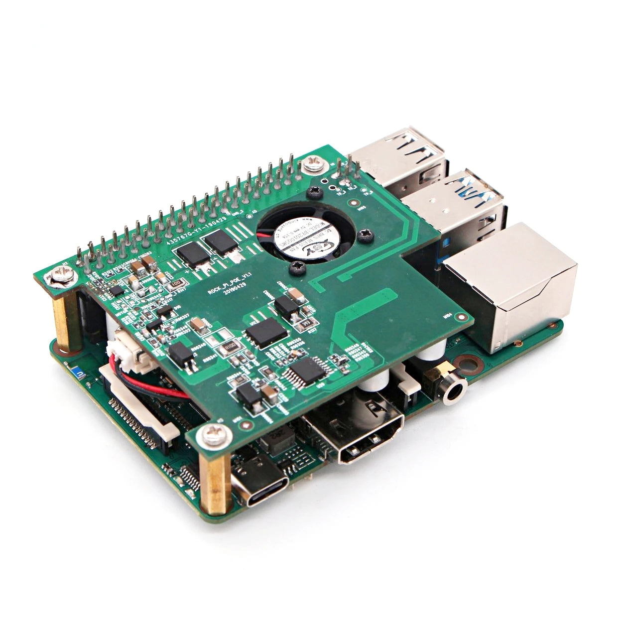 Custom Custom ROCK PI 802.3AT POE HAT Adapter Board for ROCK PI 4 Series Development Board Manufacturer