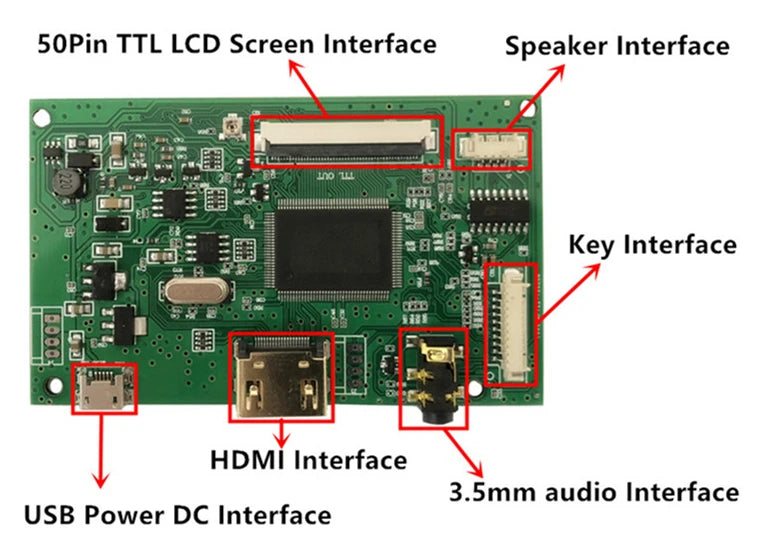 Custom 7 Inch 1024*600 EJ070NA-01J HD-Compatible Screen LCD Display Driver Board Monitor For Raspberry Pi B+ 2 3 Banana/Orange Manufacturer