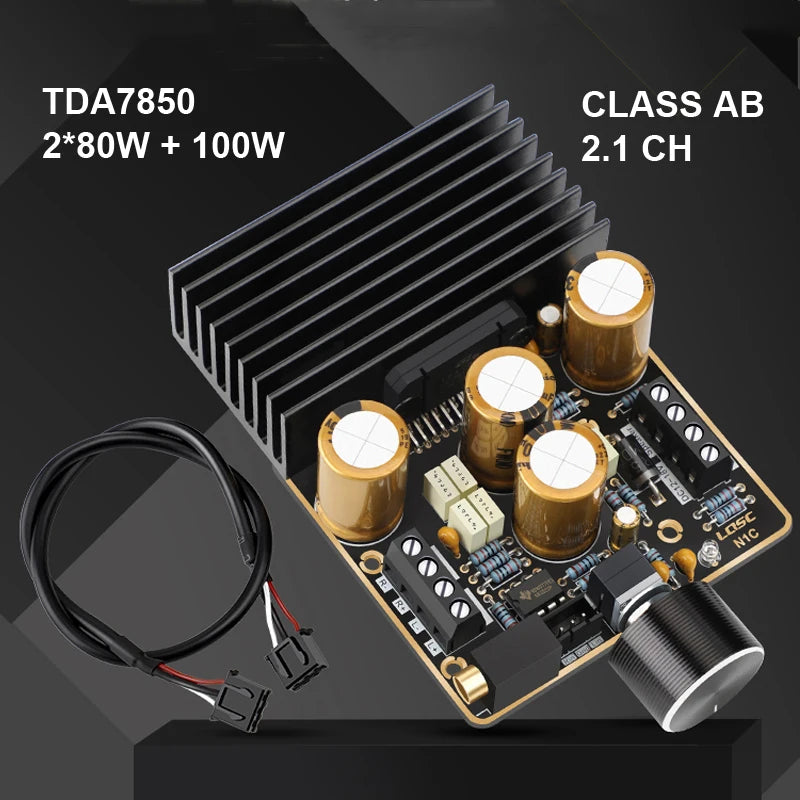 Custom TDA7850 2*50W + 2*50W 2.1 Channels Audio Amplifier Board Class AB Stereo Subwoofer Car AMP amplifier pcb assembly Manufacturer