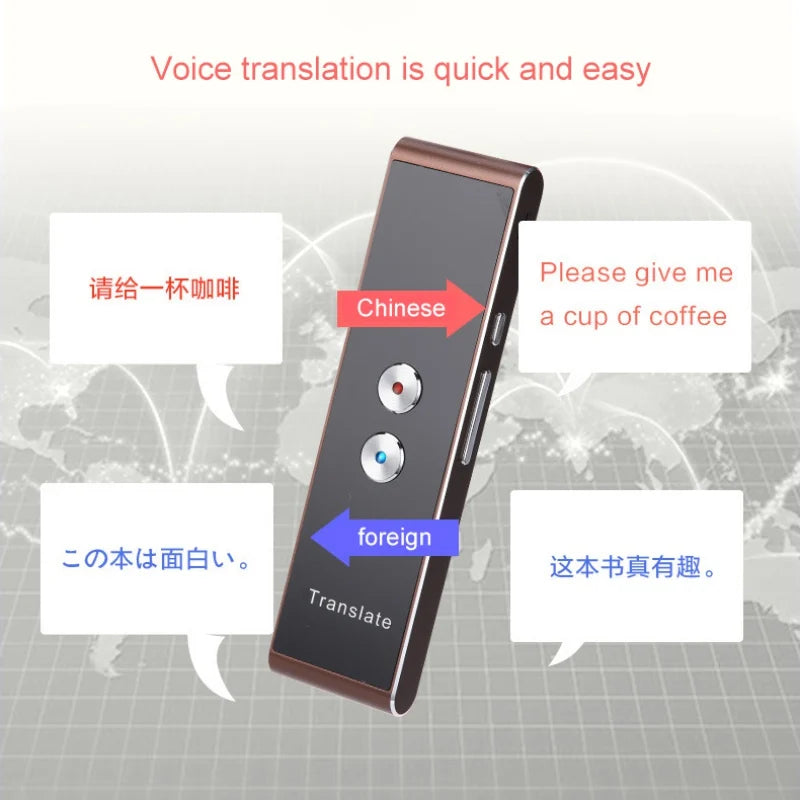 Custom Portable T8 Smart Voice Speech Translator Two-Way Real Time 30 Multi-Language Translation For Learning Travelling Business Meet Manufacturer