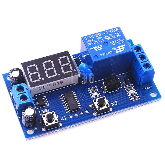 LT DC 12v digital display delay relay multifunctional module infinite loop countdown switch control module customize