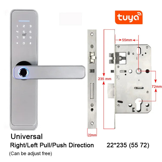 Custom Hot Tuya Smart lock Waterproof smart Fingerprint door lock WiFi lock Manufacturer