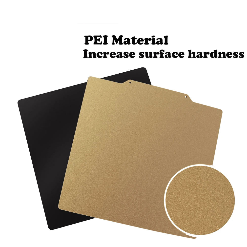 Custom 3D Printer 410*410mm Hot Bed PEI Powder Coated Spring Steel Plate Magnetic Base Double-Sided Printing for Ender 3 Manufacturer