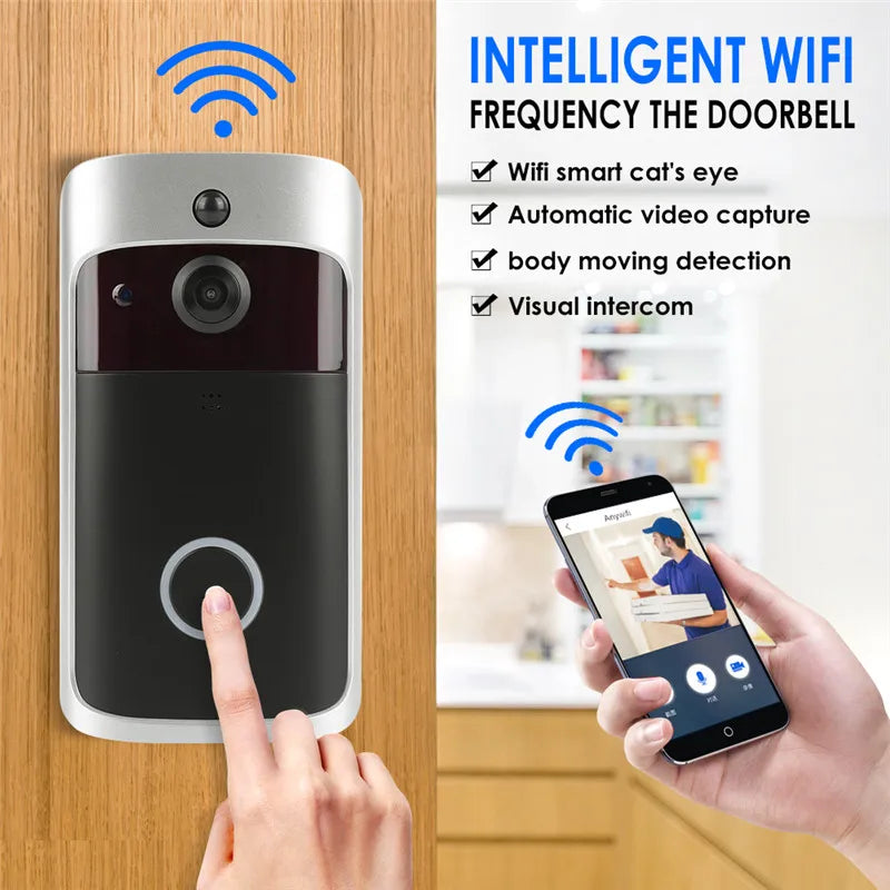 Custom Lonten Smart Home Video Door Bell WIFI HD Waterproof 720P Visual Camera Night Vision IR Intercom Door Ring Phone Security Homeki Manufacturer