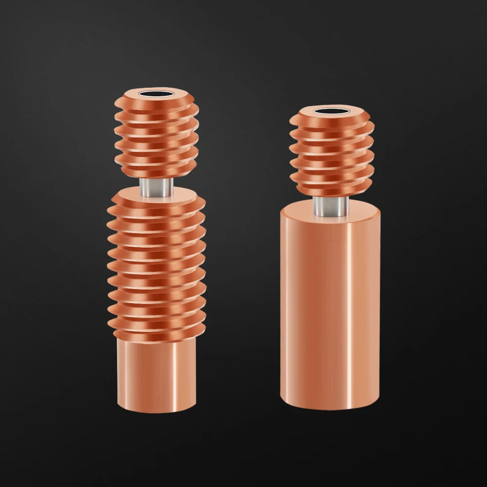 Custom All-Metal NF V6-Crazy Heat Break Copper &amp; Stainless Steel 3D Printer Nozzle Throat For 1.75mm E3D V6 HOTEND Heater Block Manufacturer