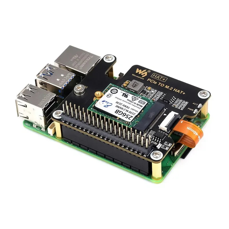 Raspberry Pi 5 PCIe to M.2 NVMe SSD Adapter - Bootable M.2 SSD Expansion Board for Pi 5