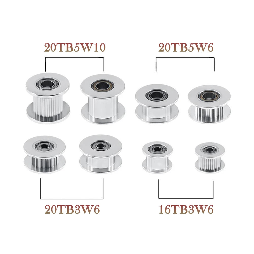 Custom GT2 Idler Timing Pulley 16/20 Tooth Wheel Bore 3/5mm Aluminium Gear Teeth Width 6/10mm For I3 Ender 3 CR10 Bluer Printer Reprap Manufacturer