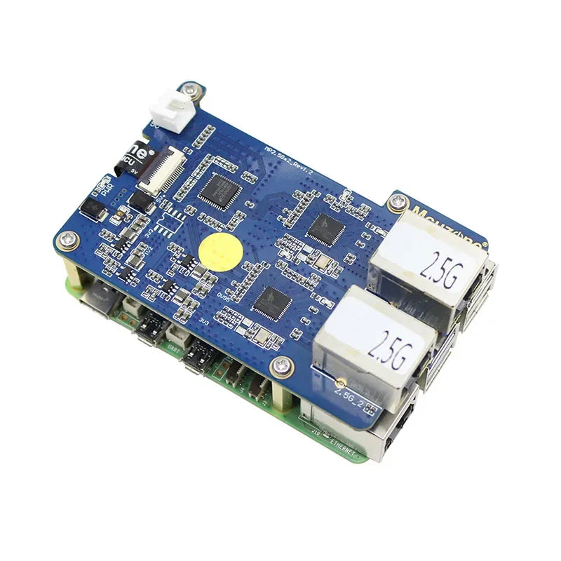 Raspberry Pi 5 Dual 2.5G Ethernet PCIe Expansion Board - Dual-Port RJ45 Network Adapter Card