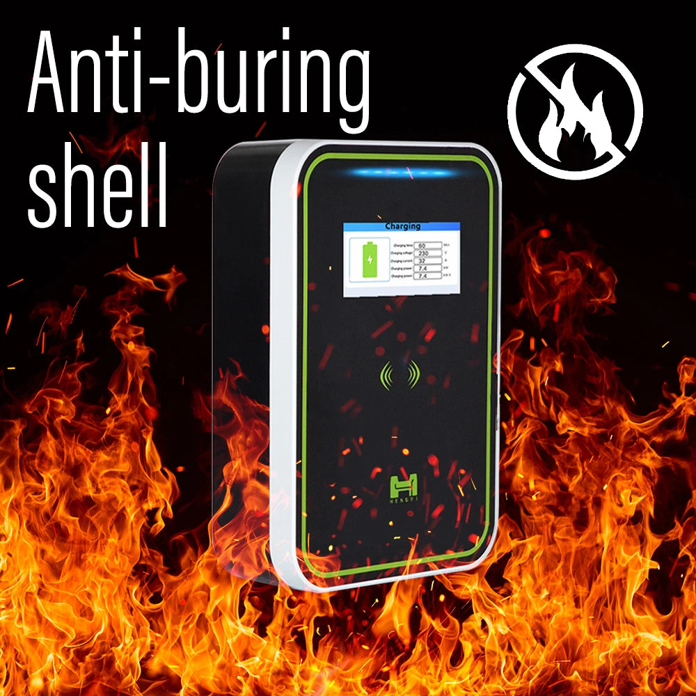 Custom 380V EV Charger 32A type2 Wallbox Station Electric Vehicle Charger 22kw Compatible for All Electric EV Car Manufacturer