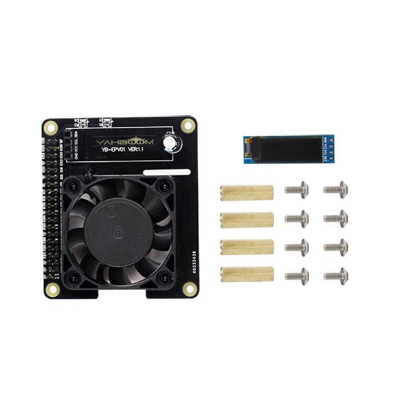 Custom Raspberry Pi 4/3 model B Intelligent temperature control Fan Expansion Board with oled lcd Manufacturer