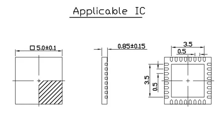 Custom QFN32-0.5 Burning Seat Flip To DIP32 High Temperature Resistant Ic Aging Seat 5*5mm Gold-plated Pin QFN32 Test Manufacturer