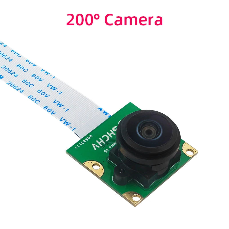 Raspberry Pi 5 8MP Camera IMX219 Sensor 77 130 200 FOV Fisheye MINI CSI Interface with 15cm FFC for RPI 5