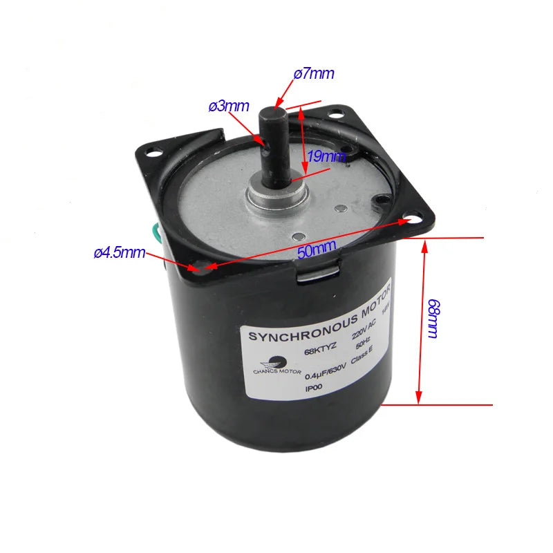 Custom  Synchronous Gear Motor 68KTYZ 14W 1.2RPM Permanent Magnet Synchronous Motor Low Noise Manufacturer