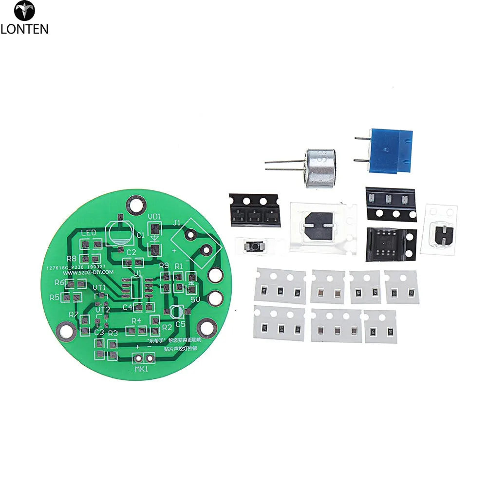 Custom Lonten 3pcs/lot DIY SMD Round Sound Control LED Light Electronic Kit Manufacturer