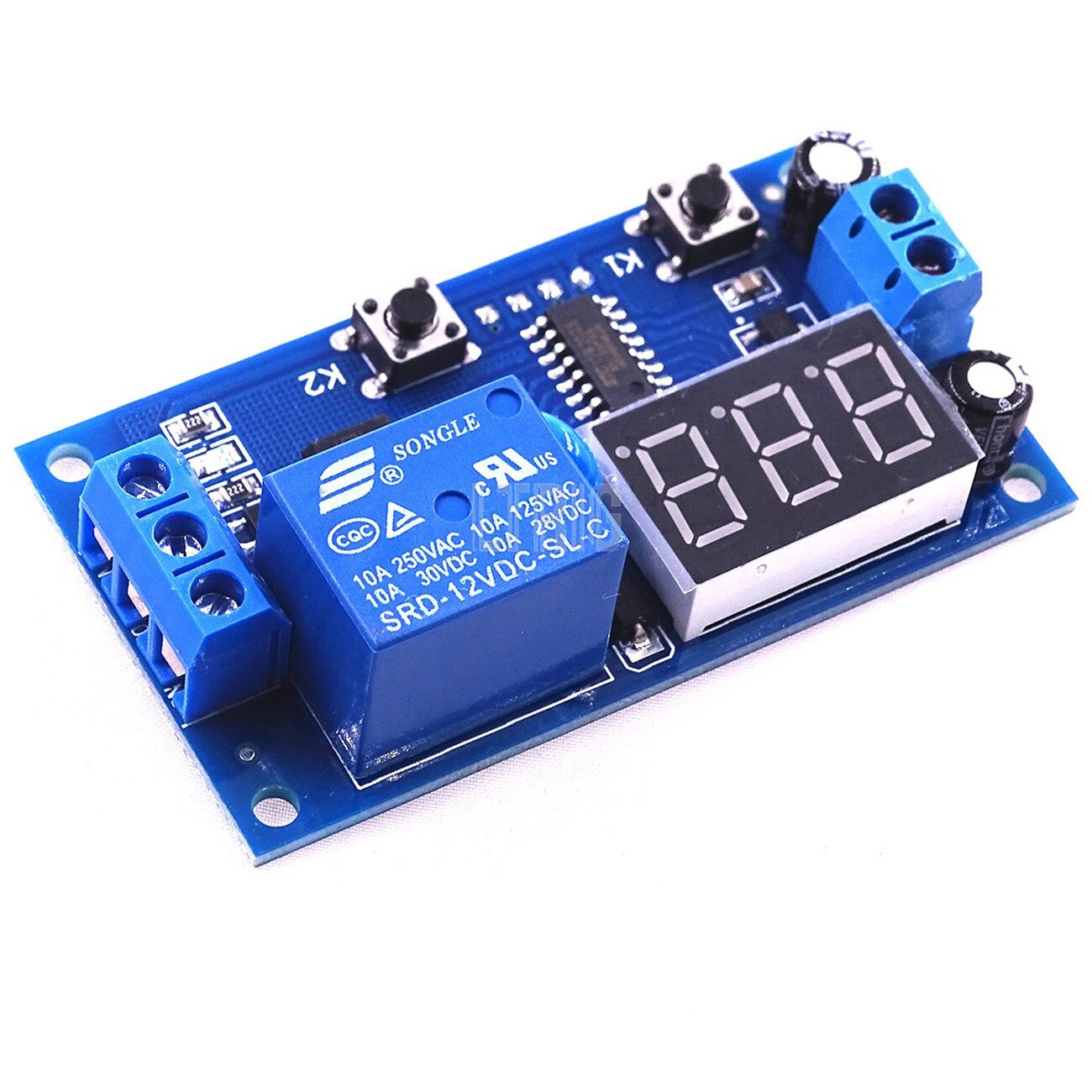 LT DC 12v digital display delay relay multifunctional module infinite loop countdown switch control module customize