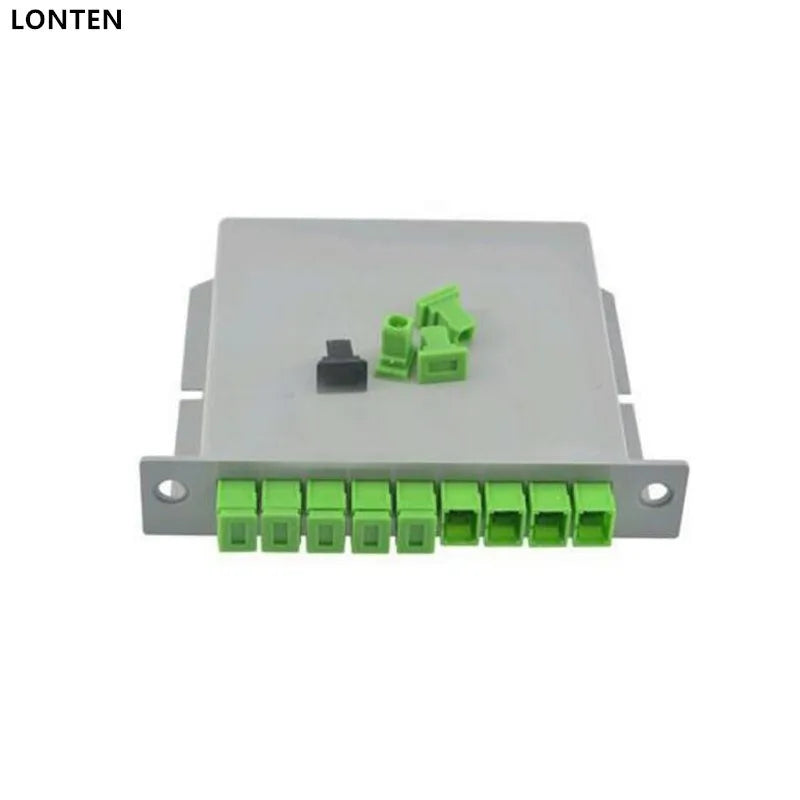 Custom 10PCS/packet SC APC PLC 1X8 splitter Fiber Optical Box FTTH PLC Splitter box with 1X8 Planar waveguide type Optical splitter Manufacturer