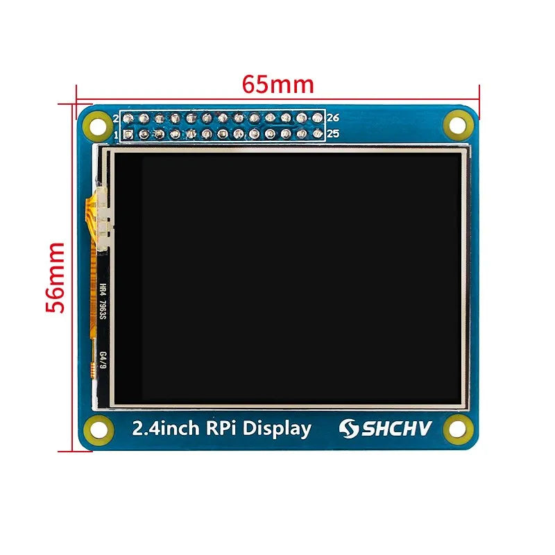 Raspberry Pi 2.4 Inch Resistive Touch Screen SPI Interface TFT LCD Monitor 320x240 Display for Raspberry Pi 5/4B/3B+/3B/3A+/Zero