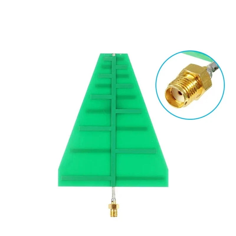 Custom 1.35GHz-9.5GHz 8x10cm UWB Ultra Wideband Log Periodic Antenna 5-6db 15W  female Manufacturer