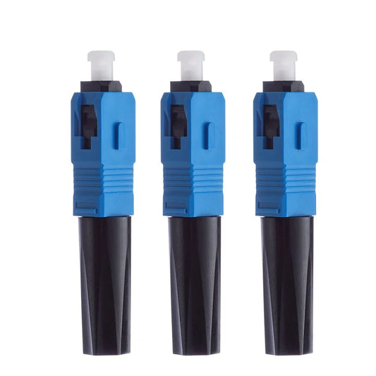 Custom 100PCS FTTH SC UPC 3M Type single-mode fiber optic quick connector SC 55mm FTTH Fiber Optic Fast Connector SC Connector Manufacturer