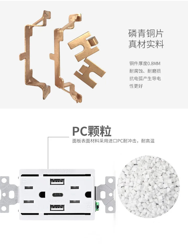 Custom smart home Smart Life 15a Usa Electrical Sockets Usb Smart  wifi smart socket Manufacturer