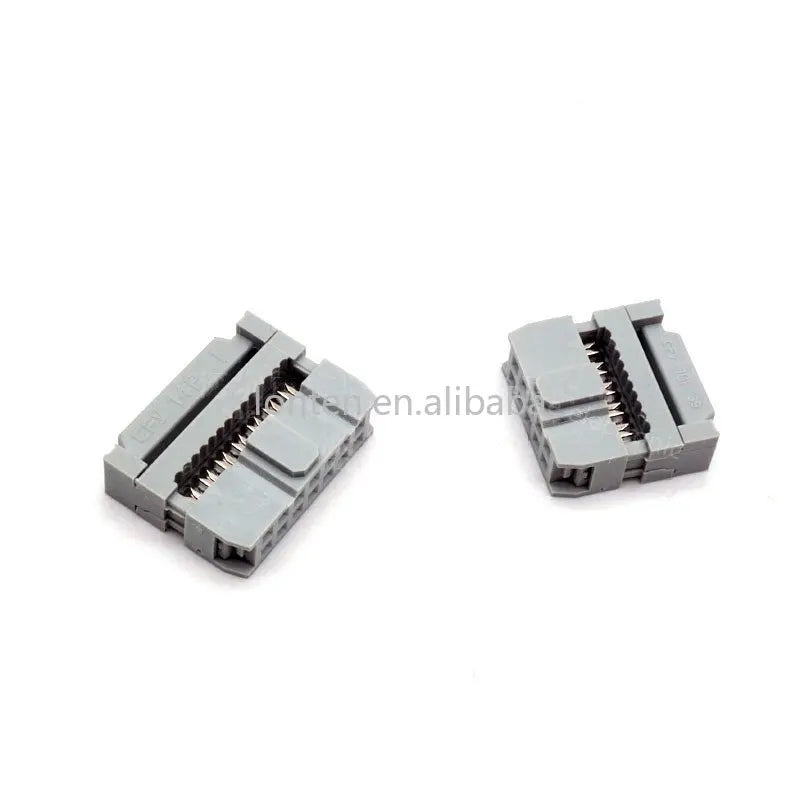 Custom FC 2.54mm IDC Socket Double Row Female Header Connector 10/14/16/20/26/30/34/40/50 Pin for 2651 26AWG 28AWG 1.27mm Cable Manufacturer