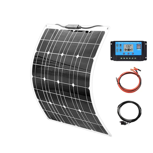 Custom Solar Panel Kit 100W 12V High Efficiency Monocrystalline Cell 2pcs 16V 50 Watt Panel Solar For Home Roof RV Car Boat Manufacturer