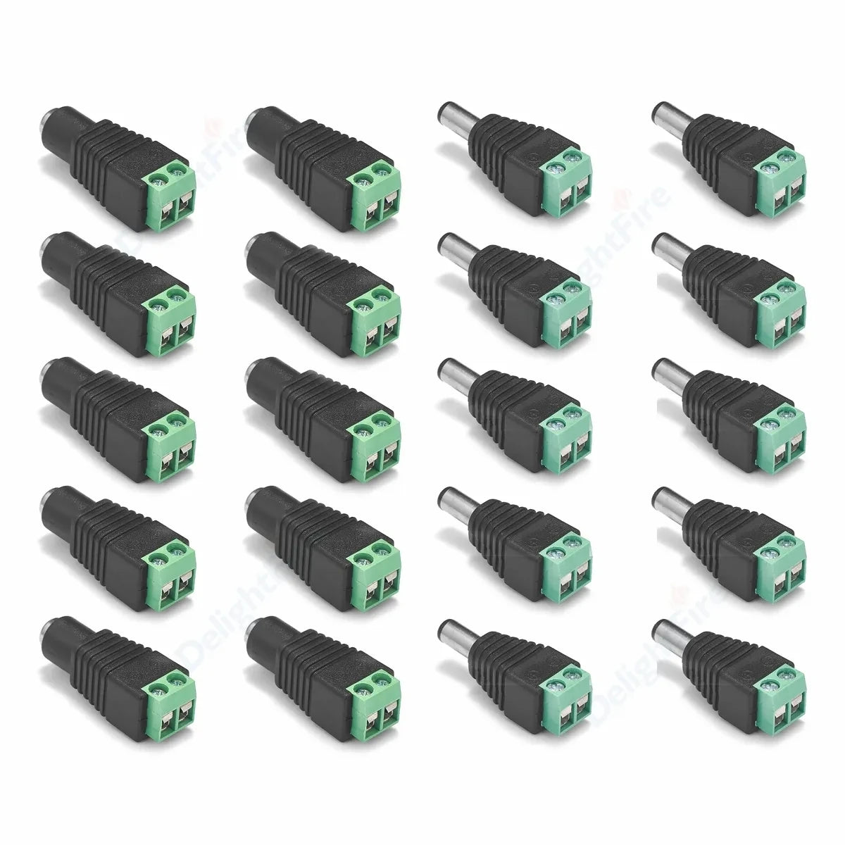 Custom 10Pcs Male Female DC Power Plug Connector 3.5x1.35mm 1.35mm x 3.5mm Needn't Welding DC Plug Adapter 12V 24V For CCTV Manufacturer