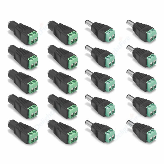 Custom 10Pcs Male Female DC Power Plug Connector 3.5x1.35mm 1.35mm x 3.5mm Needn't Welding DC Plug Adapter 12V 24V For CCTV Manufacturer