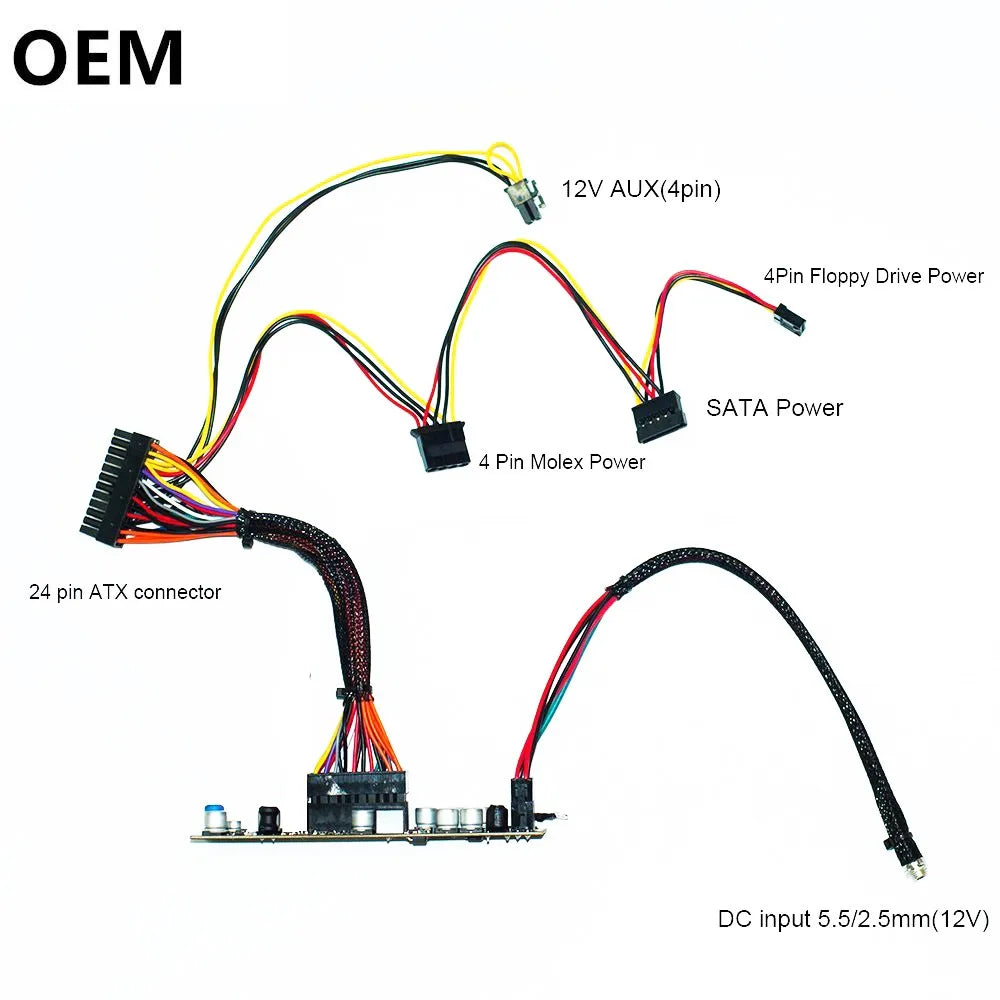 Custom 12V 150W Peak ATX PSU Peak Switch ATX PSU Peak  24pin MINI-ITX DC to ATX PC Power Supply For Computer Manufacturer